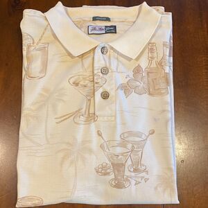The Skins Game Mercerized Waffle Cotton Cocktail Men’s Polo Shirt Size XXL